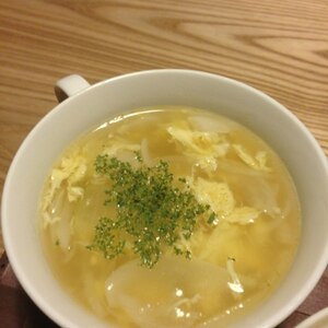 我が家のオニオン卵スープ